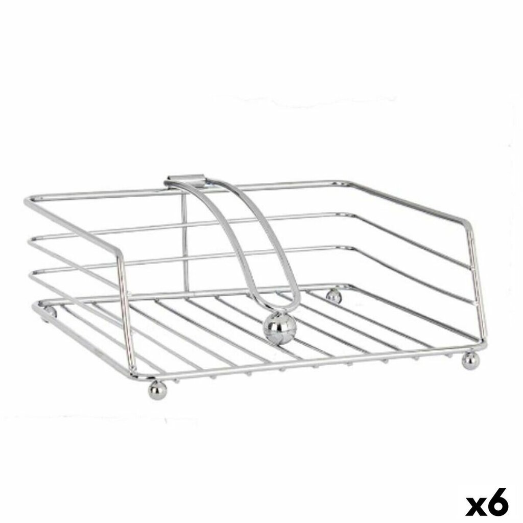 Salvräti hoidja Hõbedane Metall 19 x 7 x 19 cm (6 Ühikut) цена и информация | Köögitarbed | kaup24.ee