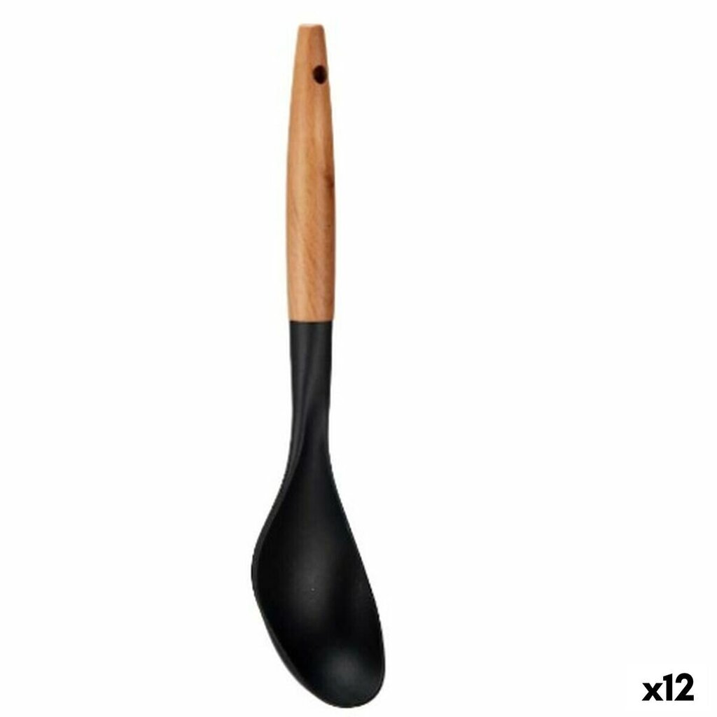 Kulp Must Naturaalne Puit 7 x 33,5 x 3,5 cm (12 Ühikut) hind ja info | Köögitarbed | kaup24.ee