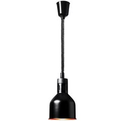 Инфракрасная ИК-лампа для подогрева пищи, подвесная, черная, диаметр. 17 см 250 Вт цена и информация | Люстры | kaup24.ee