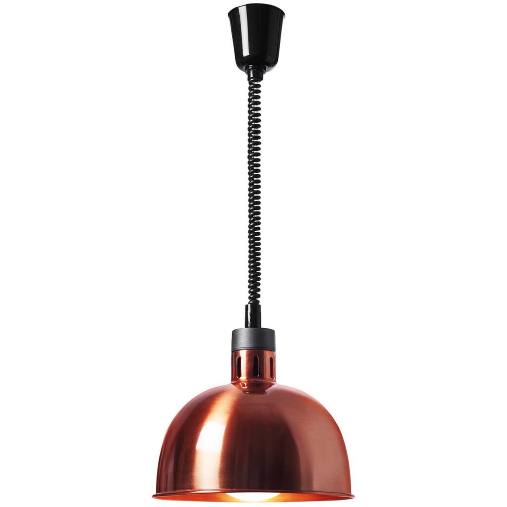 IR infrapuna toidu soojendamise lamp, ripp, vask, läbimõõt. 29 cm 250 W hind ja info | Rippvalgustid | kaup24.ee