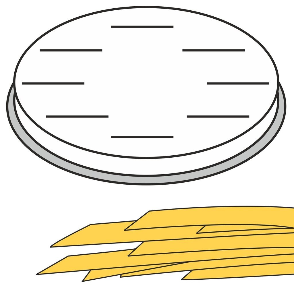 FETTUCCINE pasta valmistamise ots, lamedad paelad, 16 auku 8x1 mm MPF2.5/4 - Hendi 229354 цена и информация | Köögitarbed | kaup24.ee