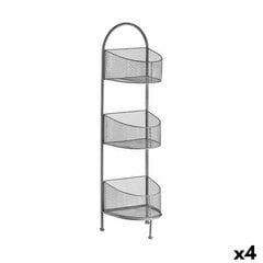 Riiulid Hõbedane Metall 21,2 x 97 x 28,5 cm (4 Ühikut) hind ja info | Hoiukastid ja -korvid | kaup24.ee