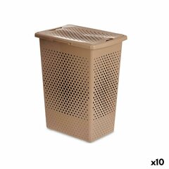 Корзина для белья Бежевый Пластик 38 L 27 x 49,5 x 38,5 cm (10 штук) цена и информация | Аксессуары для ванной комнаты | kaup24.ee