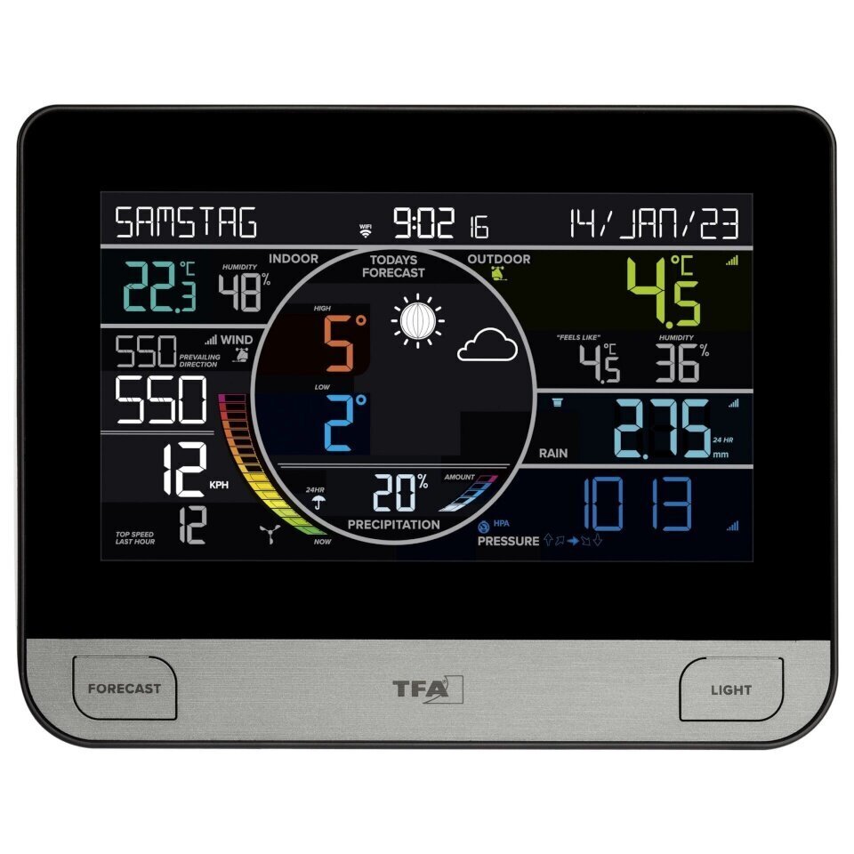 TFA termomeeter 35.8003 View Pro Wireless Weather Station with WLAN, must hind ja info | Ilmajaamad, termomeetrid | kaup24.ee