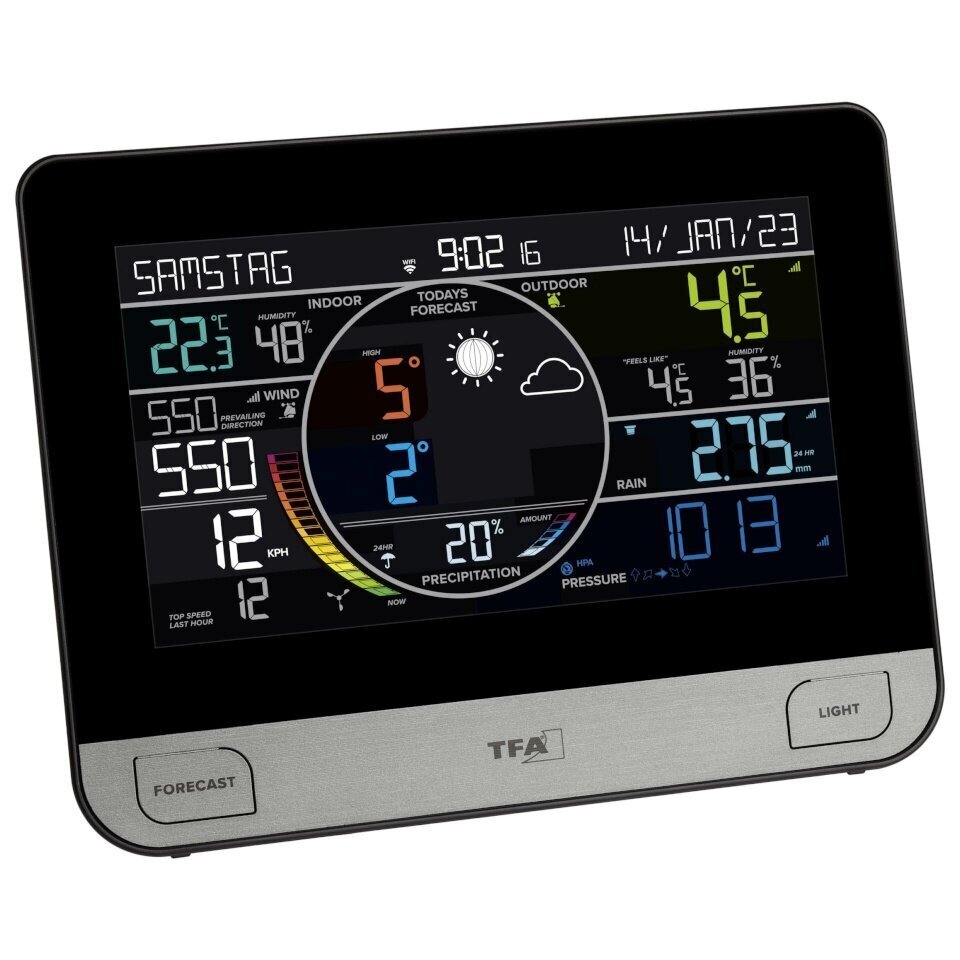 TFA termomeeter 35.8003 View Pro Wireless Weather Station with WLAN, must hind ja info | Ilmajaamad, termomeetrid | kaup24.ee