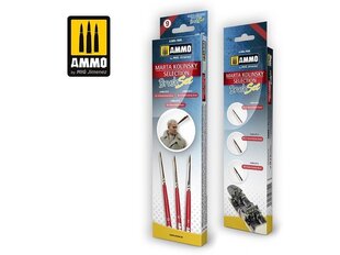 AMMO MIG - Marta Kolinsky Selection Brush Set (Набор кистей), 7609 цена и информация | Инструменты для краски | kaup24.ee