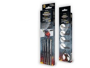 AMMO MIG - Wargaming Universe – Miniature Premium DIO DRYBRUSH Brush Set (Pintslikomplekt), 7622 hind ja info | Värvimistööriistad | kaup24.ee