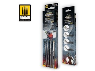 AMMO MIG - Wargaming Universe – Miniature Premium DIO DRYBRUSH Brush Set (Pintslikomplekt), 7622 hind ja info | Värvimistööriistad | kaup24.ee