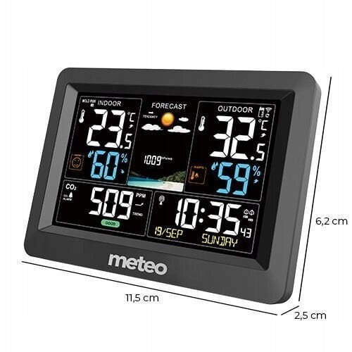 Ilmajaam METEO SP105 CO2 mõõtmisega цена и информация | Ilmajaamad, termomeetrid | kaup24.ee