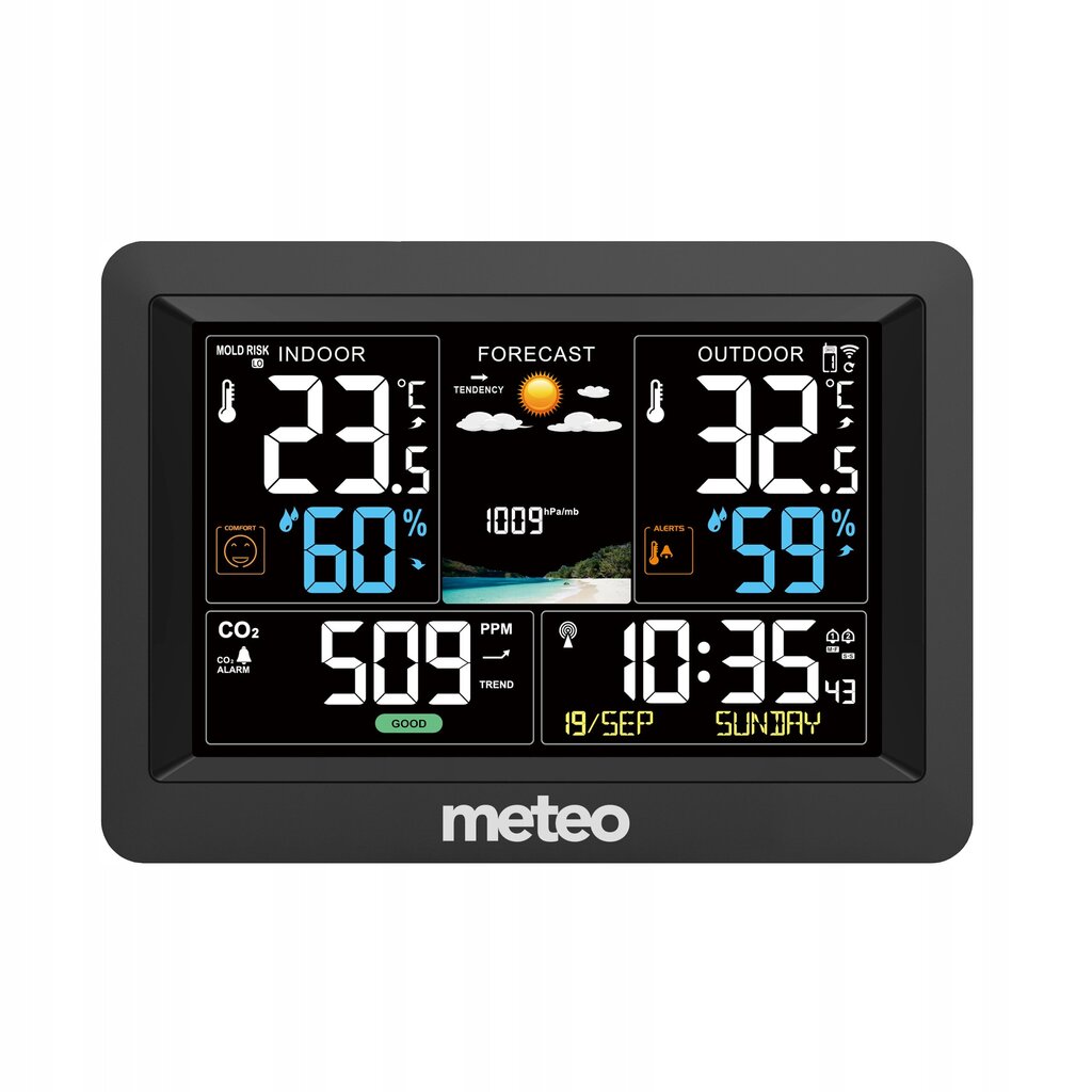 Ilmajaam METEO SP105 CO2 mõõtmisega hind ja info | Ilmajaamad, termomeetrid | kaup24.ee