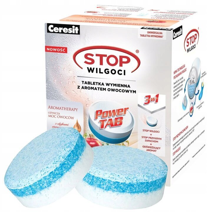 Ceresit Absorbent Pearl Small White 10m2+ 2x Ceresit Absorbent Tablet 300g puuvilja цена и информация | Õhukuivatid | kaup24.ee