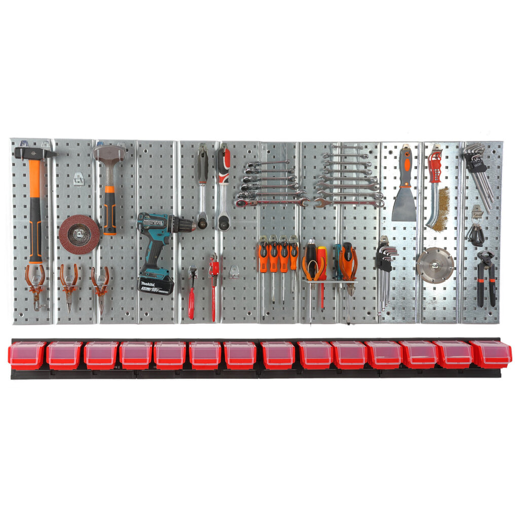 Tööriistasein 156x72 Pudel Tool Pegboard hind ja info | Tööriistakastid, tööriistahoidjad | kaup24.ee