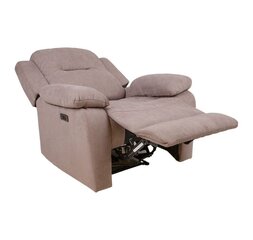 Кресло с откидной спинкой LOWRI электрическое, серо-коричневый цена и информация | Кресла в гостиную | kaup24.ee