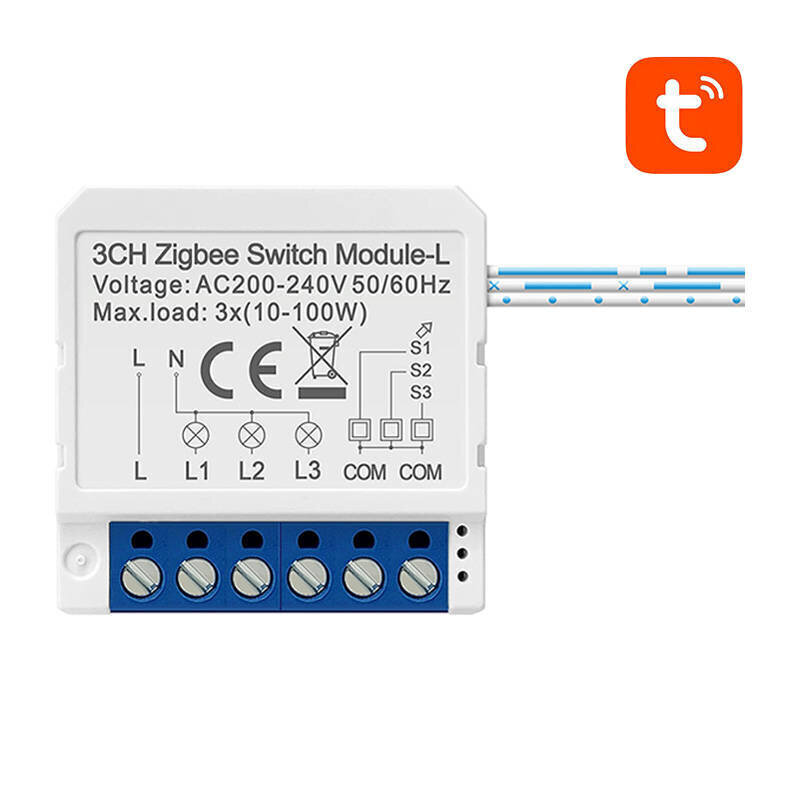 Nutikas lüliti moodul ZigBee LZWSM16-W3, neutraalne TUYA Avatto hind ja info | Lülitid ja pistikupesad | kaup24.ee