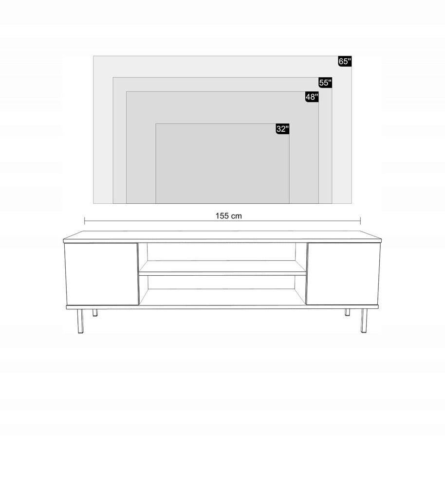 FOCUS TV kapp 155 cm - Kašmiir hind ja info | TV alused | kaup24.ee