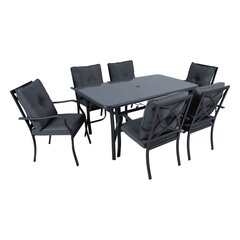 Aiamööblikomplekt BOSLER laud ja 6 tooli hind ja info | Aiamööbli komplektid | kaup24.ee
