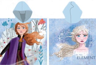 Lasterätik Disney Frozen Element, poncho 55x110 cm hind ja info | Rätikud, saunalinad | kaup24.ee