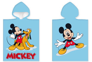 Lasterätik Disney Mickey, Pluto Poncho 50x100 cm hind ja info | Rätikud, saunalinad | kaup24.ee