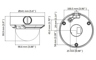 KAAMERA IP HiWatch, kuppel pt. interjöör | välisilme, raj. IR 30 m, ots Lentila varifocala 2,8–12 mm, 2 Mpx, PoE, pesa SD-kaart, "HWI-D620H-Z2812(C)" (timbru verde 0,8 lei) цена и информация | Камеры видеонаблюдения | kaup24.ee