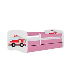Babydreams розовая кровать с выдвижным ящиком и матрасом 180/80 цена и информация | Детские кровати | kaup24.ee