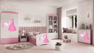 Babydreams розовая кровать без ящика, с матрасом 160/80 цена и информация | Детские кровати | kaup24.ee