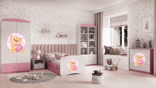 Babydreams розовая кровать без ящика, с матрасом 180/80 цена и информация | Детские кровати | kaup24.ee