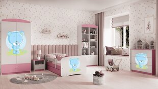 Babydreams розовая кровать без ящика, с матрасом 180/80 цена и информация | Детские кровати | kaup24.ee