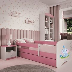 Babydreams розовая кровать с выдвижным ящиком и матрасом 180/80 цена и информация | Детские кровати | kaup24.ee