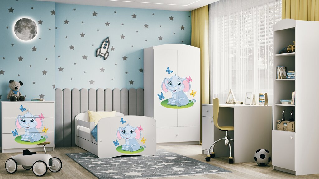 Valge voodi babydreams sahtliga, madratsiga 180/80 цена и информация | Voodid | kaup24.ee