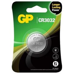 Batterie GP Patareid, butoni (CR3032) 3V liitium, blister 1 buc. "GPCR3032E-2CPU1" "GPPBL3032001" (tämbris 0,01 lei) цена и информация | Батарейки | kaup24.ee