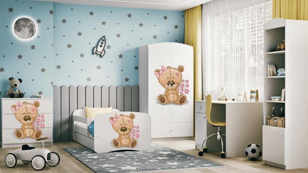 Valge voodi babydreams ilma sahtlita, ilma madratsita 140/70 цена и информация | Lastevoodid | kaup24.ee