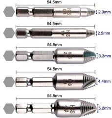 ЭКСТРАКТОРЫ ДЛЯ СЛОМАННЫХ ВИНТОВ НАБОР ШЕСТИГР. 1/4 5 EL цена и информация | Механические инструменты | kaup24.ee