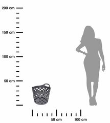 Pesukorv Flex hall 28 l Valmistatud kergest ja paindlikust plastikust, varustatud 2 tugeva käepidemega, arvukad avad tagavad suurepärase õhuringluse. hind ja info | Vannitoa sisustuselemendid ja aksessuaarid | kaup24.ee