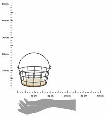 Ümmargune metallist korv käepidemega hind ja info | Hoiukastid ja -korvid | kaup24.ee
