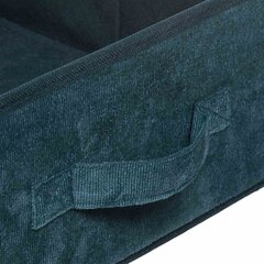 Tekstiilikonteiner 31x15 cm Roheline veluurist Kokkupandav ja mugav kasutada, ideaalne riiete, tekkide, raamatute või mänguasjade hoidmiseks, varustatud käepidemega. hind ja info | Hoiukastid ja -korvid | kaup24.ee