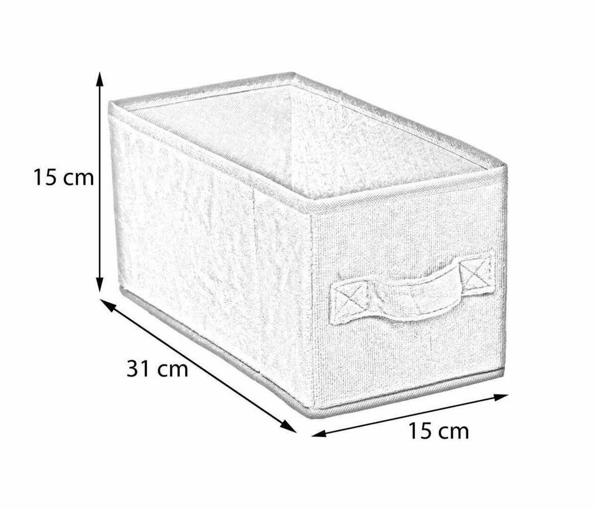 Korv asjade jaoks, 15x31 cm hind ja info | Hoiukastid ja -korvid | kaup24.ee