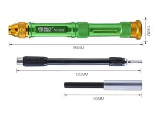 Täppistööriistade komplekt, kruvikeeraja + otsikud 63in1 BST hind ja info | Käsitööriistad | kaup24.ee