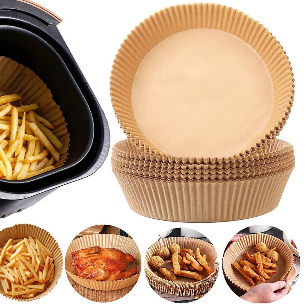 Reusable ya dzodzoe fryer silicone liner + disposable liners, 50 pcs. hind ja info | Ahjuvormid ja küpsetustarvikud | kaup24.ee