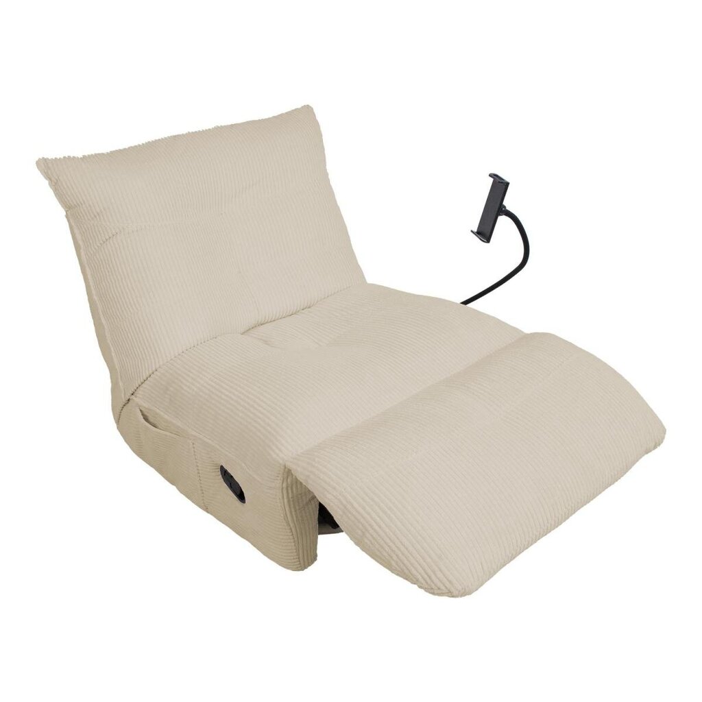 Tugitool - recliner Home4you, 82x100x92 cm, valge hind ja info | Tugitoolid ja tugitoolvoodid | kaup24.ee