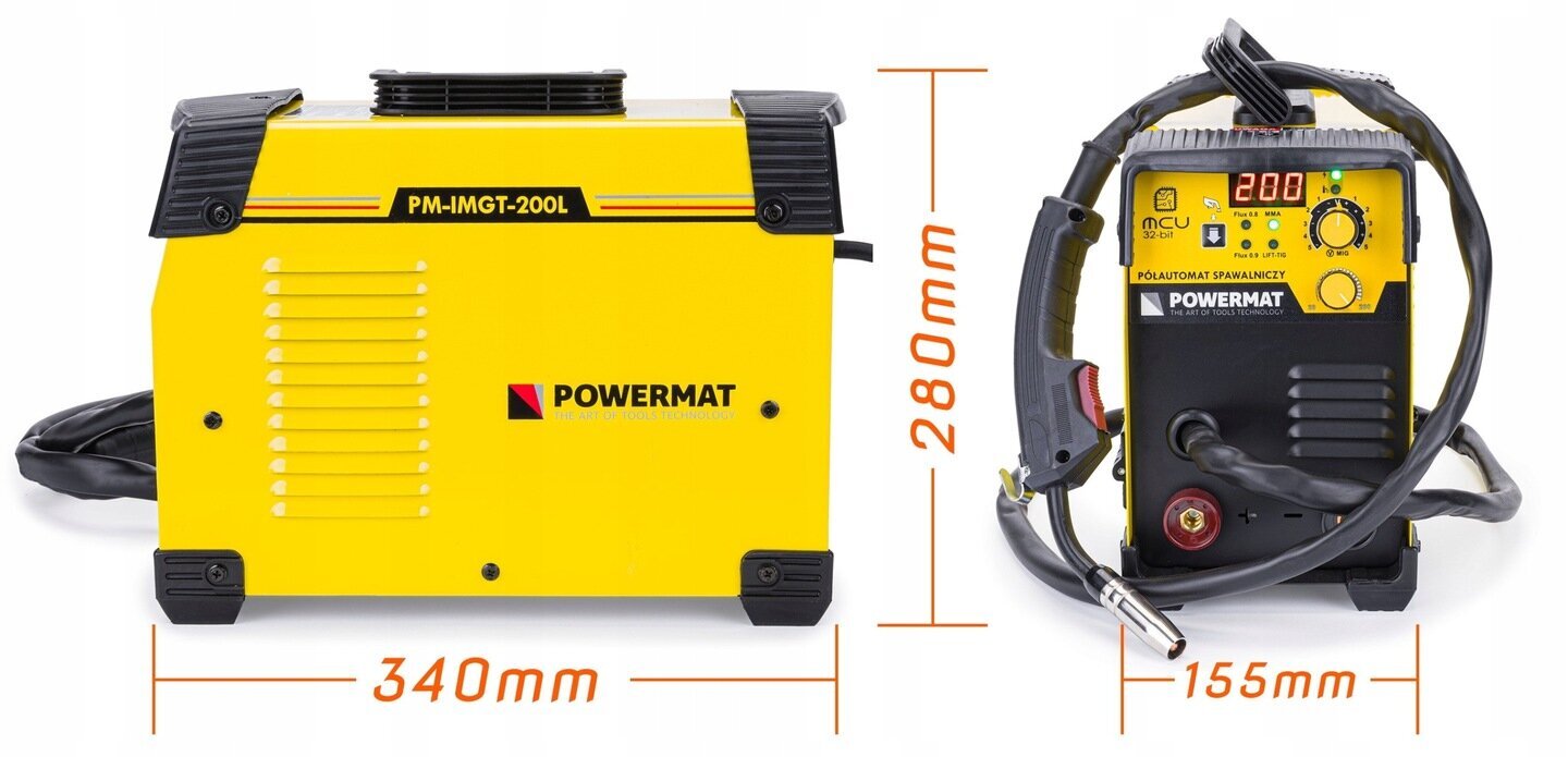 Keevitusmasin Powermat PM-IMGT-200L, 230V, 8-200A цена и информация | Keevitusseadmed | kaup24.ee