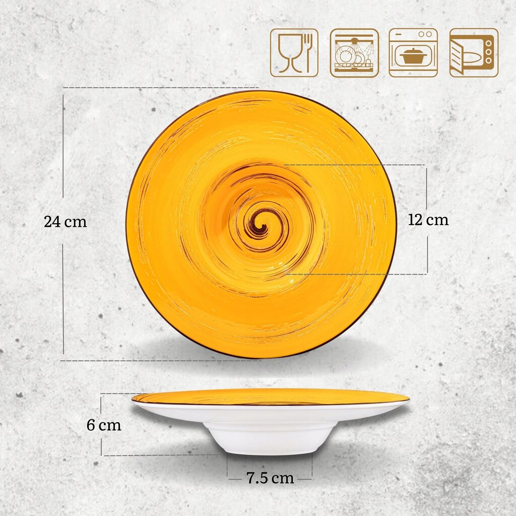 Wilmax sügav taldrik, 24 cm цена и информация | Lauanõud ja kööginõud | kaup24.ee