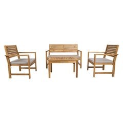 4-х частей комплект мебели для сада Home4you Fortuna, коричневый цена и информация | Комплекты уличной мебели | kaup24.ee