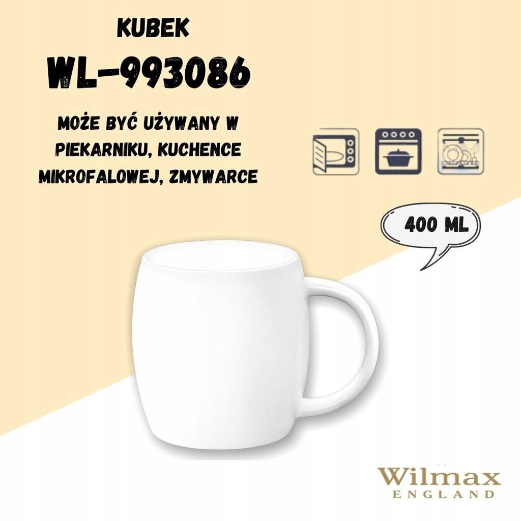 Wilmax tass, 400 ml hind ja info | Klaasid, tassid ja kannud | kaup24.ee