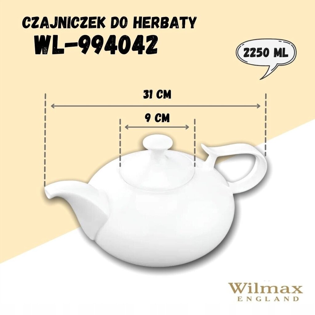 Wilmax teekann, 2250 ml hind ja info | Klaasid, tassid ja kannud | kaup24.ee