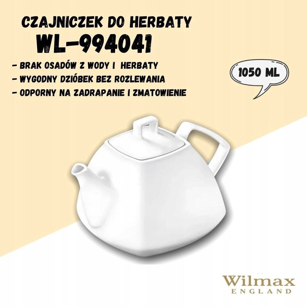 Wilmax teekann, 1050 ml hind ja info | Klaasid, tassid ja kannud | kaup24.ee