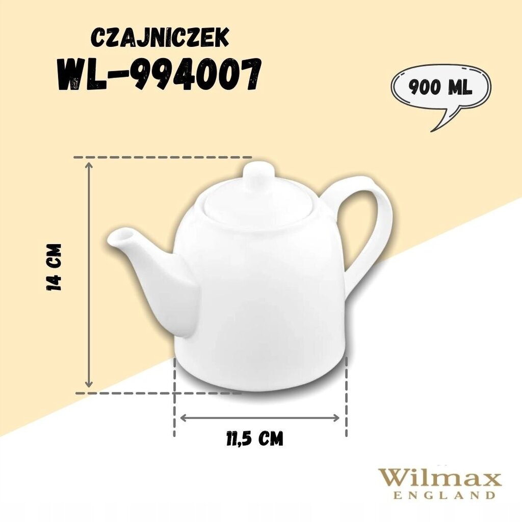 Wilmax teekann, 900 ml hind ja info | Klaasid, tassid ja kannud | kaup24.ee