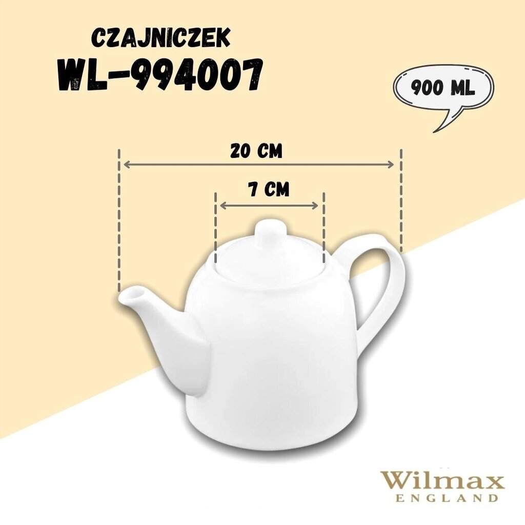 Wilmax teekann, 900 ml hind ja info | Klaasid, tassid ja kannud | kaup24.ee