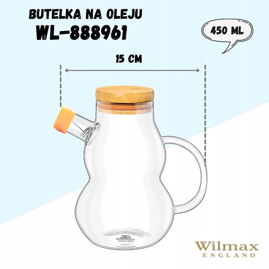 WILMAX õli pudel 450 ml hind ja info | Köögitarbed | kaup24.ee