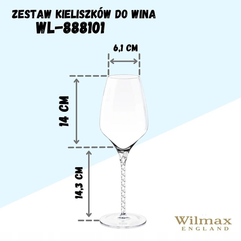 Veiniklaas, 2 tk цена и информация | Klaasid, tassid ja kannud | kaup24.ee