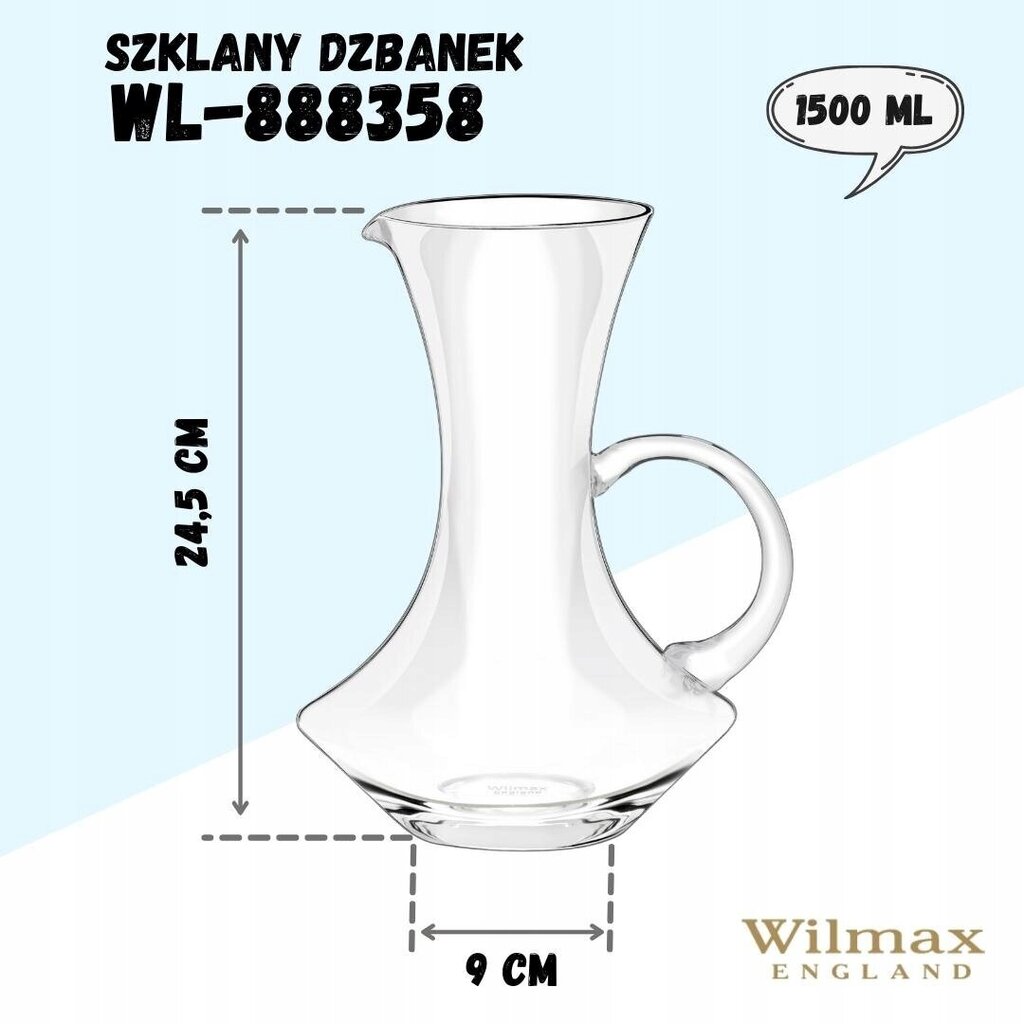 Wilmax kann, 1500 ml hind ja info | Klaasid, tassid ja kannud | kaup24.ee